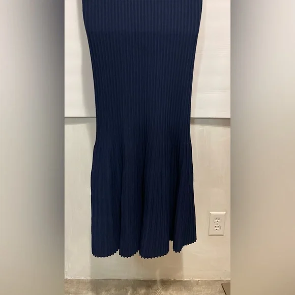 Eva Mendes for New York & Company Navy and White Midi Dress - Picture 9 of 13